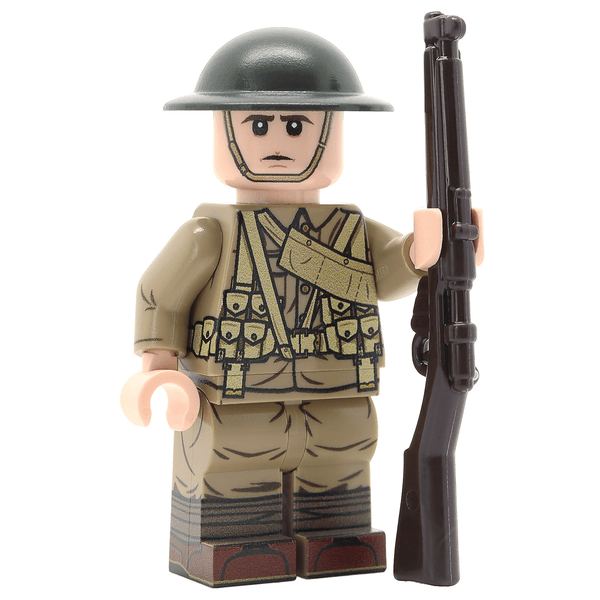 United Bricks Military Building Minifigure WW1 British Soldier Mid-Late War