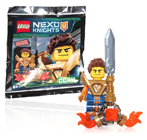 LEGO Castle Nexo Knights Minifigure - Clay with Armor Sword Flames Foil Pack