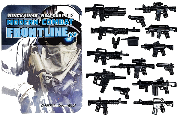 BrickArms Modern Combat Frontline V2 Minifigure Weapons Pack