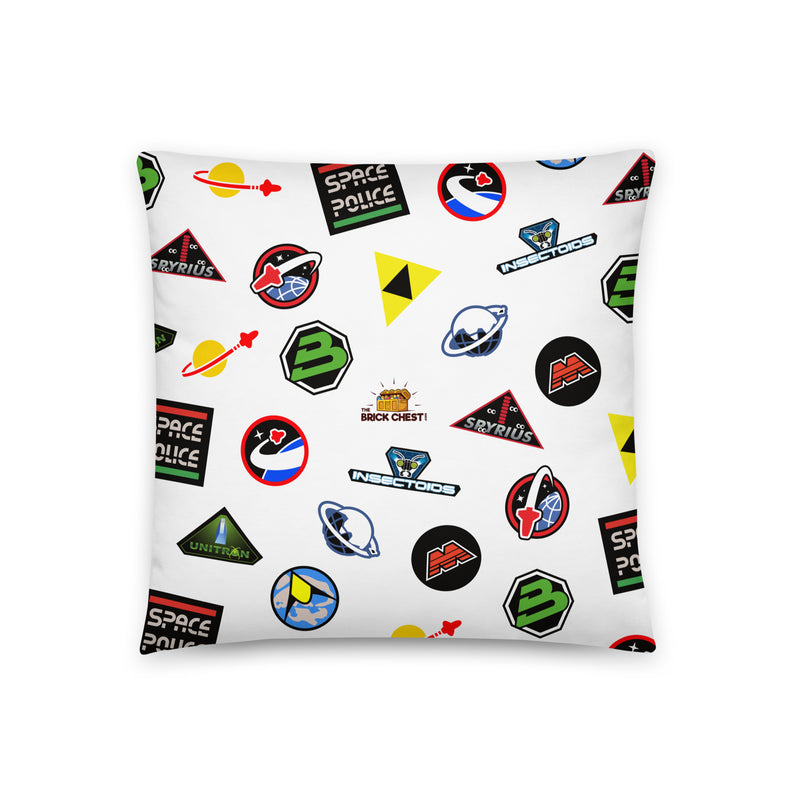 Vintage Space Logo Pattern Basic Pillow