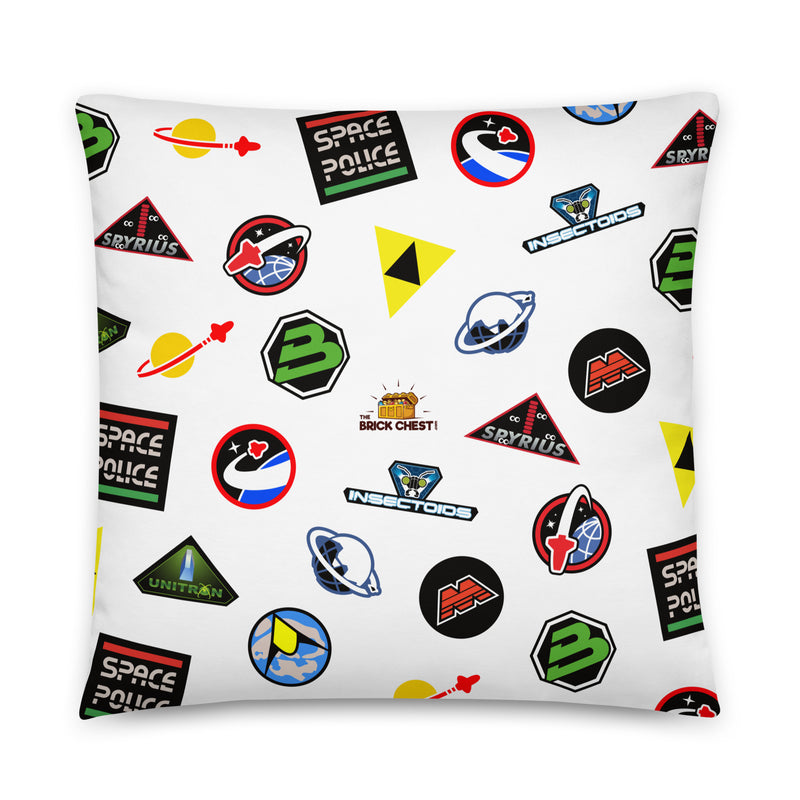 Vintage Space Logo Pattern Basic Pillow