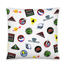 Vintage Space Logo Pattern Basic Pillow