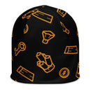 Building Bricks Gold Treasure Parts All-Over Print Beanie