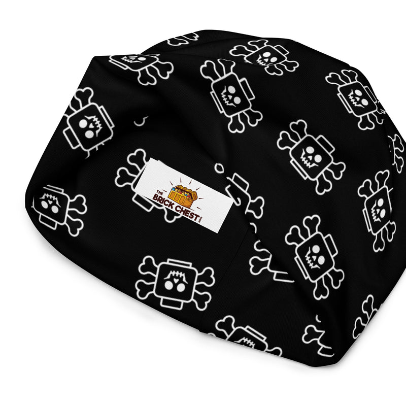 Skeleton Skull Crossbone Black All-Over Print Beanie