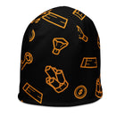 Building Bricks Gold Treasure Parts All-Over Print Beanie