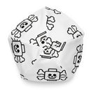 Skeleton Skull Crossbone White All-Over Print Beanie