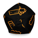 Building Bricks Gold Treasure Parts All-Over Print Beanie