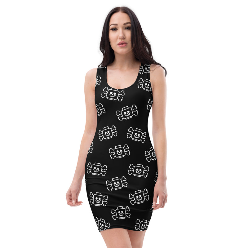Skeleton Crossbone Black Bodycon dress Skeleton Crossbone Black Bodycon dress