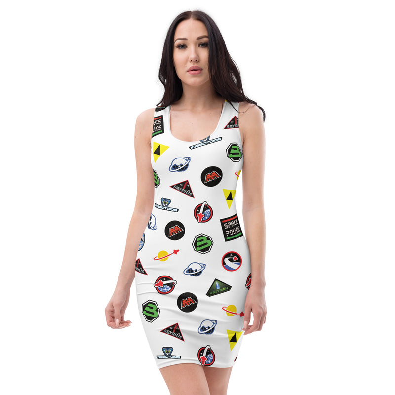 vintage print bodycon dress Womens Stretch Fit Bodycon Dress
