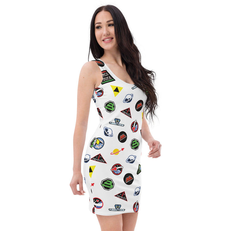 Vintage Space Planet Bodycon dress
