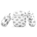 Weißes Case mit gekreuzten Skelettknochen für AirPods®