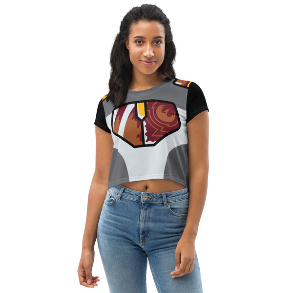 Wren Womens All-Over Print Crop Tee