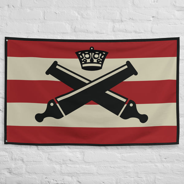 Vintage Pirate Imperial Bricks Ships Red Cannon Flag