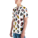 Shield Pattern All-Over Print Men's Crew Neck T-Shirt