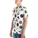 Space Logo Pattern All-Over Print Men's Crew Neck T-Shirt