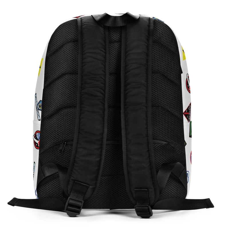 Vintage Space Logo Pattern Minimalist Backpack