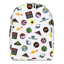 Vintage Space Logo Pattern Minimalist Backpack