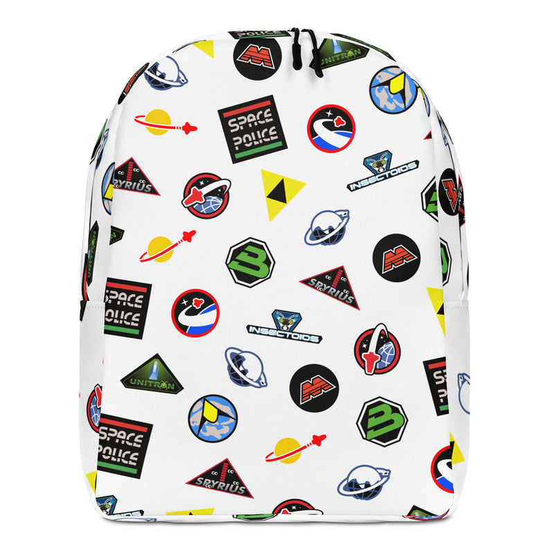 Vintage Space Logo Pattern Minimalist Backpack