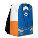 Blau gestreifter orangefarbener Rebel Minimalist Rucksack