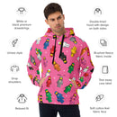 Vintage Space Spaceman Pink Unisex Hoodie