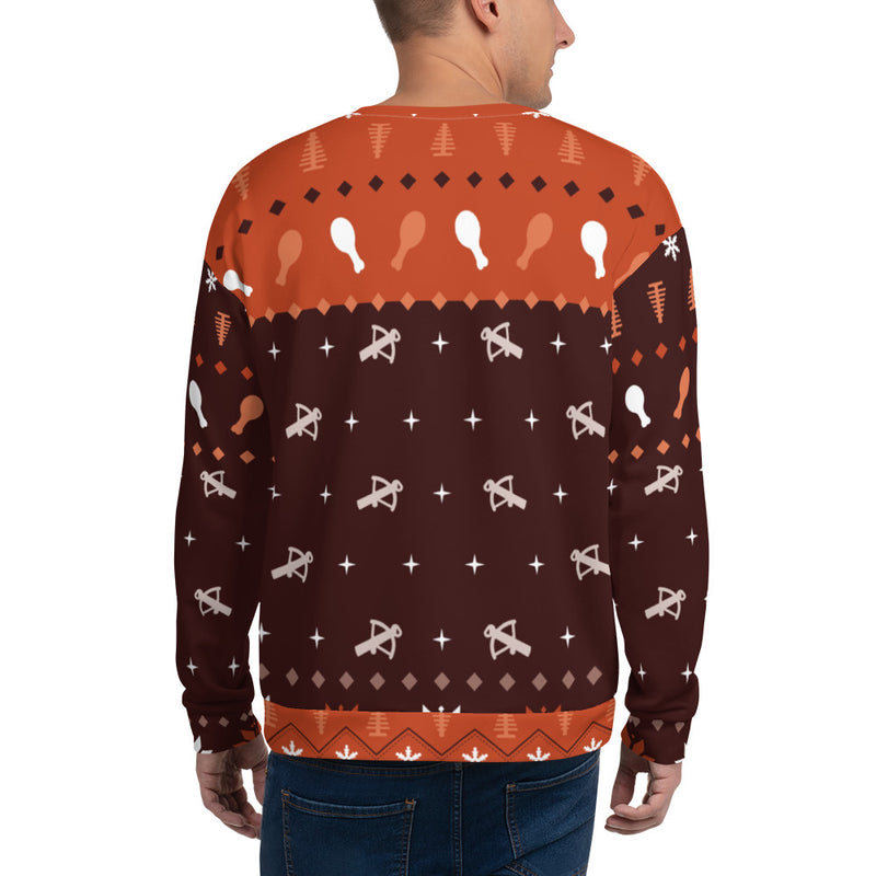 Ugly Christmas Holiday Furrball Unisex Sweatshirt Sweater