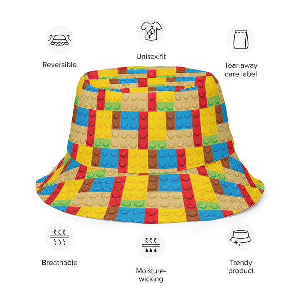 Building Bricks Pattern bucket hat