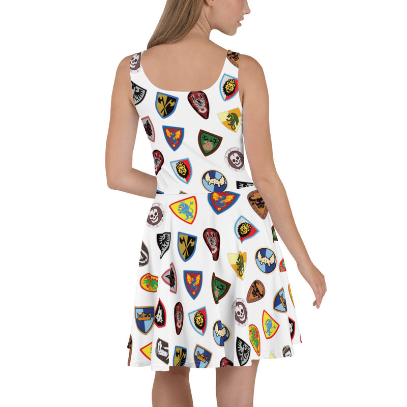 Vintage Castle Shield Skater Dress