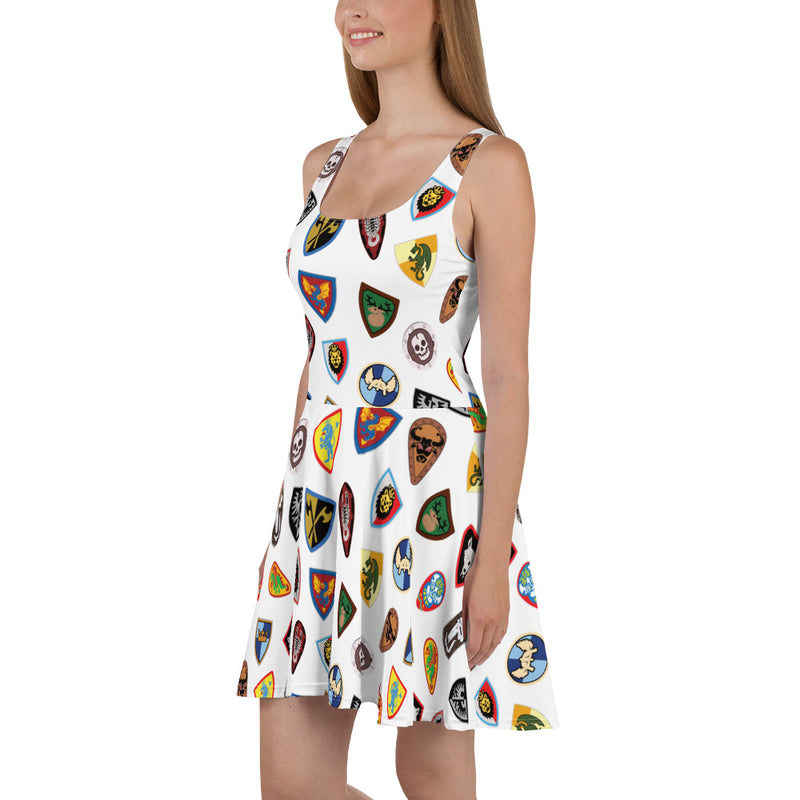 Vintage Castle Shield Skater Dress
