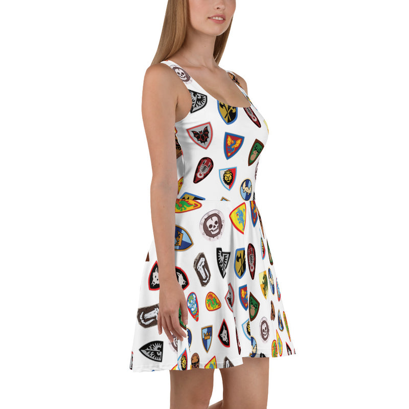 Vintage Castle Shield Skater Dress