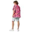 Spaceman Pink Unisex Hawaii-Knopfhemd