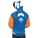 Blau gestreifter Orange Rebel Unisex Kapuzenpullover