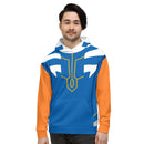 Blau gestreifter Orange Rebel Unisex Kapuzenpullover