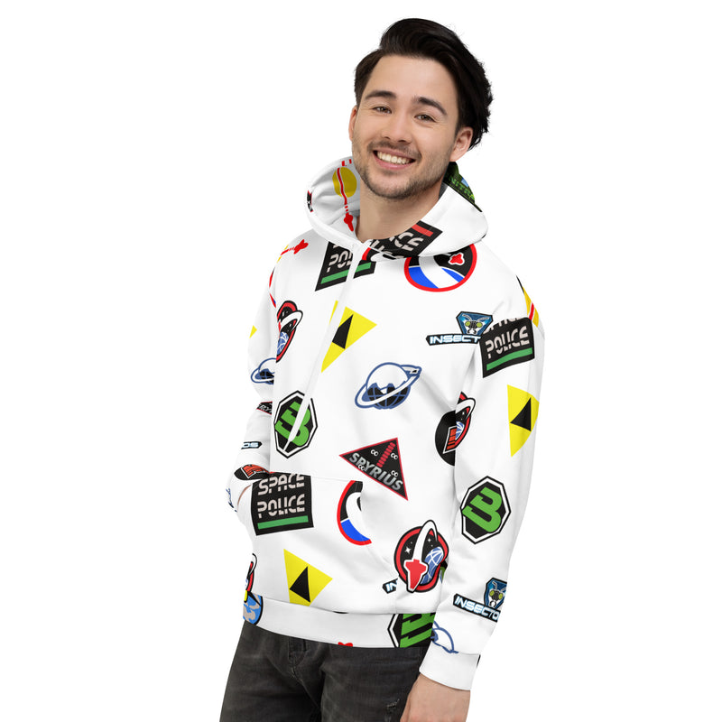 Vintage Space Logo Pattern Unisex Hoodie