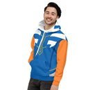 Blau gestreifter Orange Rebel Unisex Kapuzenpullover