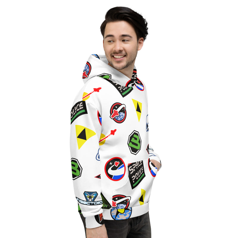 Vintage Space Logo Pattern Unisex Hoodie