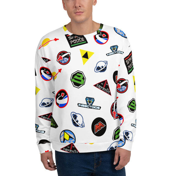 Vintage Space Logo Pattern Unisex Sweatshirt