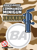 Brickarms Commando Minigun für Minifiguren, schwarze Messingmunition
