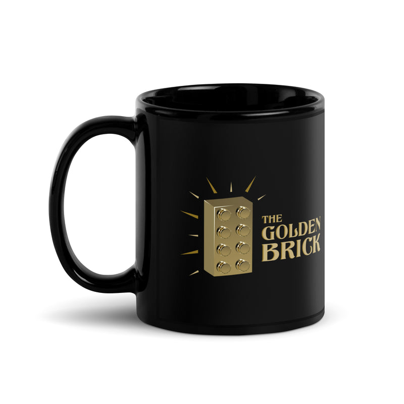 The Golden Brick Black Glossy Mug