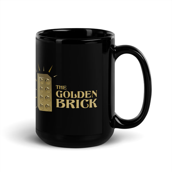 The Golden Brick Black Glossy Mug