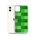 Grüne Bausteine ​​Miner Creep Muster All Over Print Klare Hülle für iPhone®