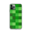 Grüne Bausteine ​​Miner Creep Muster All Over Print Klare Hülle für iPhone®