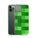 Grüne Bausteine ​​Miner Creep Muster All Over Print Klare Hülle für iPhone®