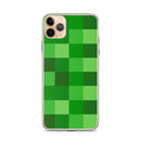 Grüne Bausteine ​​Miner Creep Muster All Over Print Klare Hülle für iPhone®