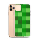 Grüne Bausteine ​​Miner Creep Muster All Over Print Klare Hülle für iPhone®