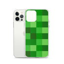 Grüne Bausteine ​​Miner Creep Muster All Over Print Klare Hülle für iPhone®