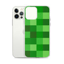 Grüne Bausteine ​​Miner Creep Muster All Over Print Klare Hülle für iPhone®