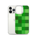 Grüne Bausteine ​​Miner Creep Muster All Over Print Klare Hülle für iPhone®