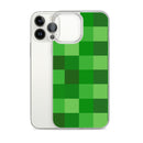 Grüne Bausteine ​​Miner Creep Muster All Over Print Klare Hülle für iPhone®