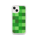 Grüne Bausteine ​​Miner Creep Muster All Over Print Klare Hülle für iPhone®