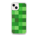 Grüne Bausteine ​​Miner Creep Muster All Over Print Klare Hülle für iPhone®